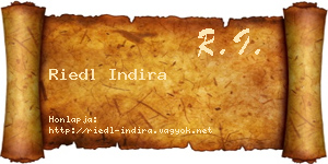 Riedl Indira névjegykártya
